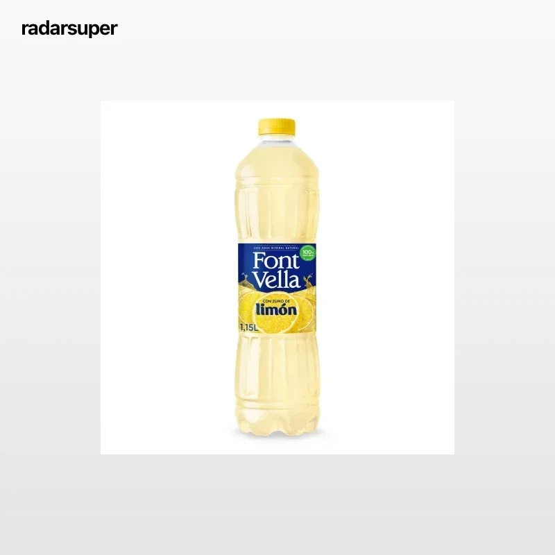Agua mineral natural Font Vella con zumo de limón 1,15 l.