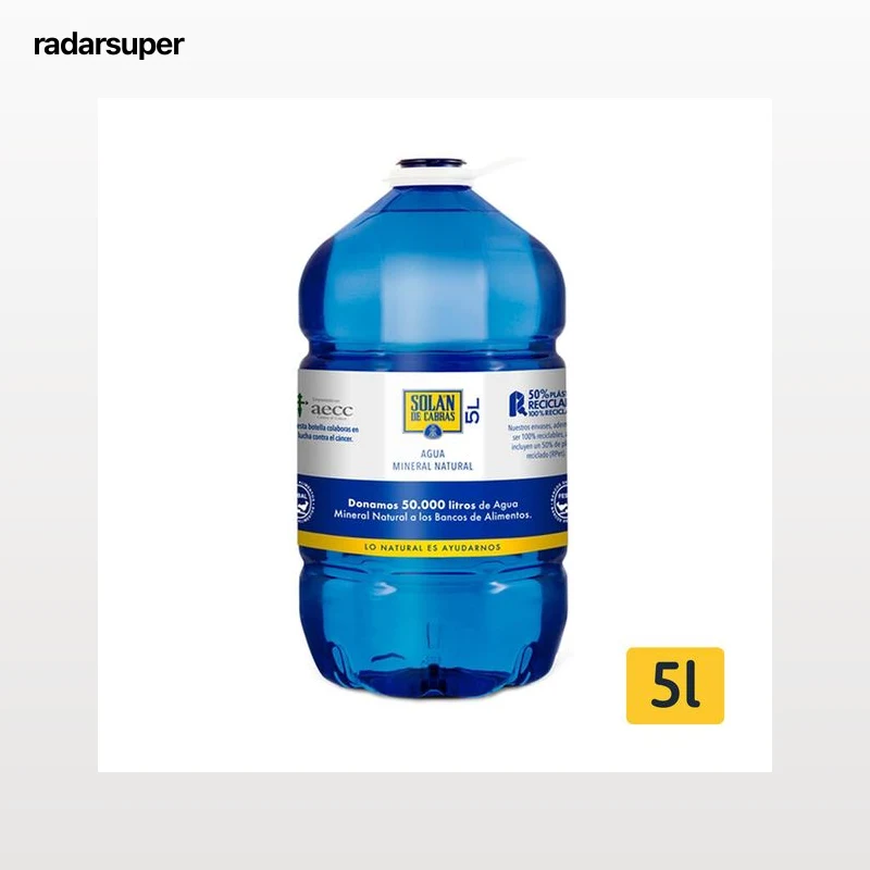 Agua Solán de Cabras 5l azul