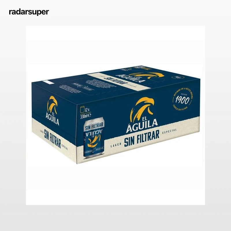EL ÁGUILA Cerveza sin filtrar lata pack 12 uds. x 33 cl.