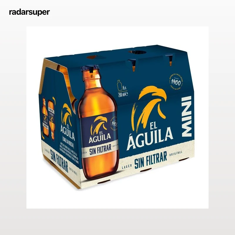 EL ÁGUILA Cerveza sin filtrar pack 6 uds. x 20 cl.