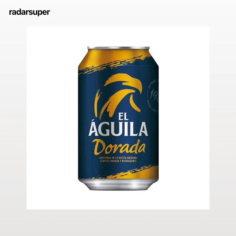 EL ÁGUILA DORADA Cerveza lata 33 cl.