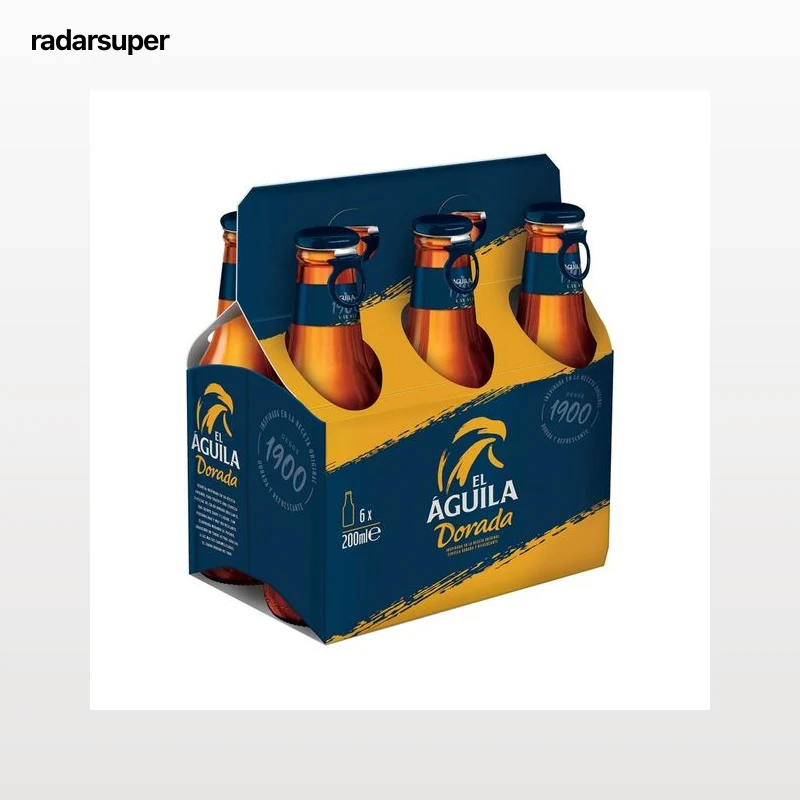 EL AGUILA DORADA Cerveza pack de 6 botellas de 20 cl.