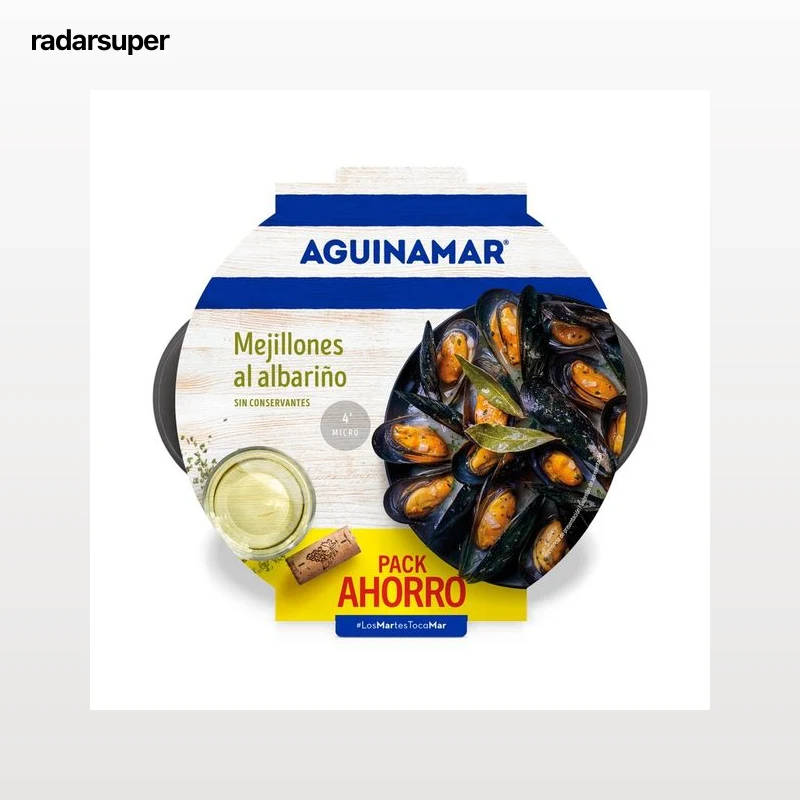 AGUINAMAR Mejillón cocido con salsa albariño 900 gr.