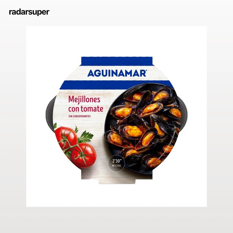 AGUINAMAR Mejillones en salsa de tomate 500 g.
