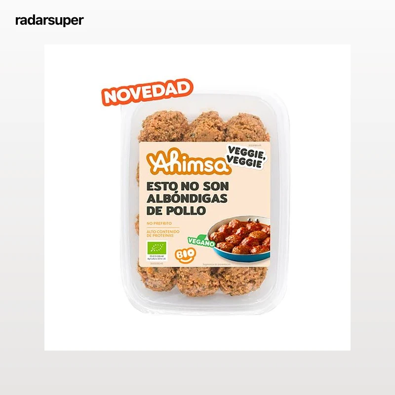AHIMSA Albóndigas de seitán con sabor a pollo AHIMSA 210 g.
