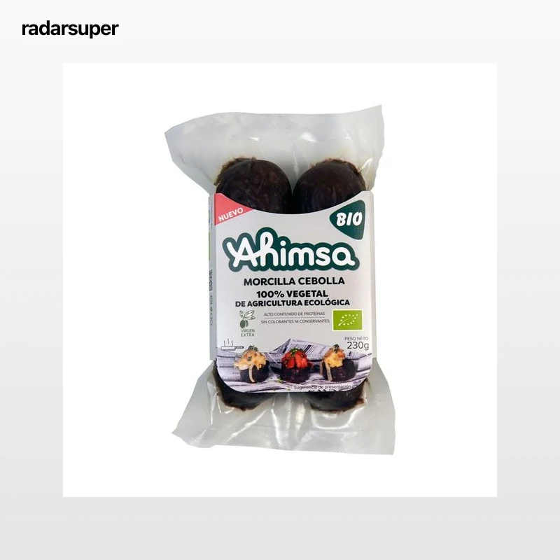 AHIMSA Bio Morcilla de cebolla (100% vegetal) de agricultura ecológica 230 g.