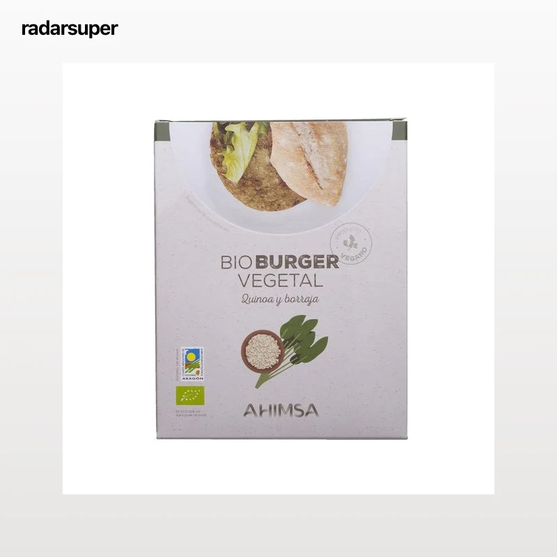 AHIMSA Burger de avena,quinoa y verduras ecológica AHIMSA 150 g.