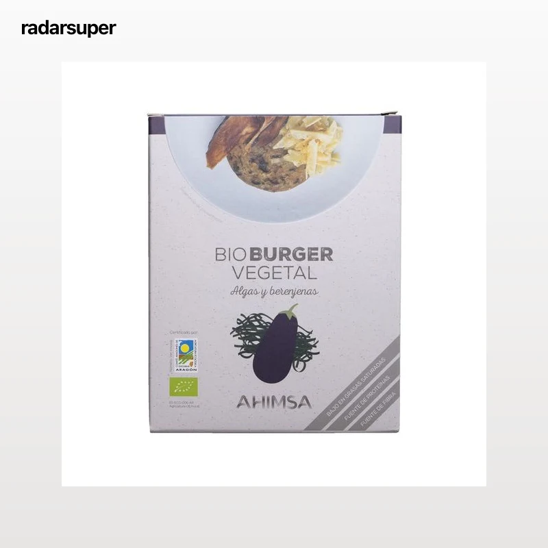 AHIMSA Burger de Seitán, algas y berenjenas ecológicas AHIMSA 150 g.