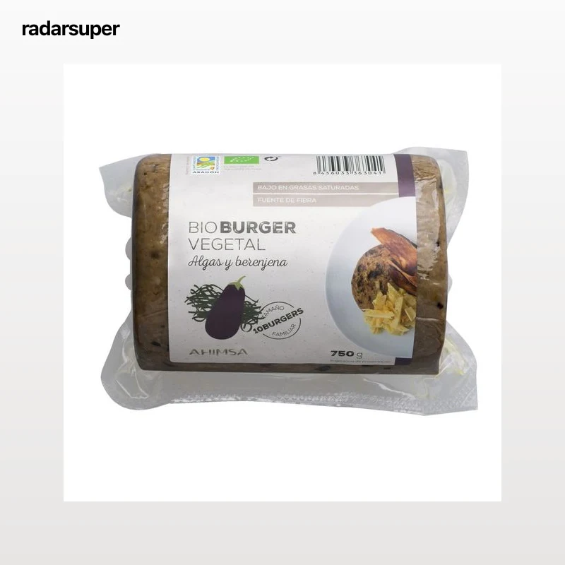 AHIMSA Burguer ecológica con algas y berenjena AHIMSA 750 g.