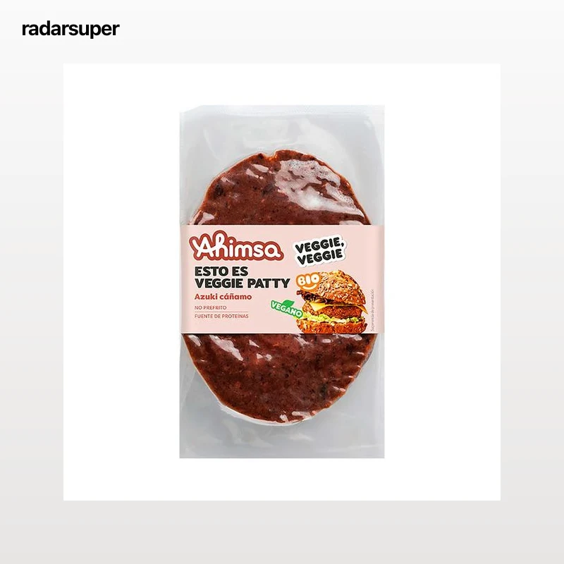 AHIMSA Hamburguesa vegana azuki y cáñamo AHIMSA BIO 750 g.
