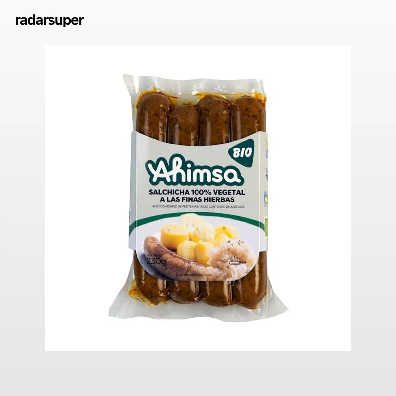 AHIMSA Salchichas vegetales ecológicas a las finas hierbas 230 g.