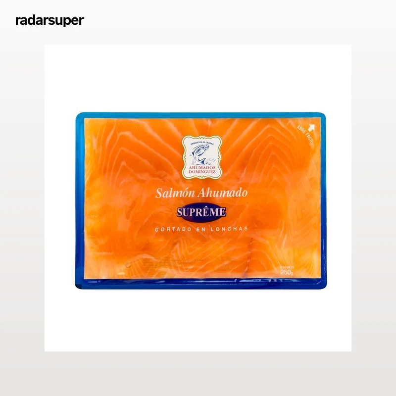 AHUMADOS DOMINGUEZ Salmón ahumado en lonchas Supréme AHUMADOS DOMINGUEZ 250 g.