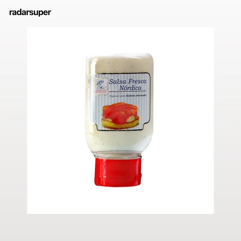 AHUMADOS DOMINGUEZ Salsa fresca Nórdica especial para salmón AHUMADOS DOMÍNGUEZ 178 g.
