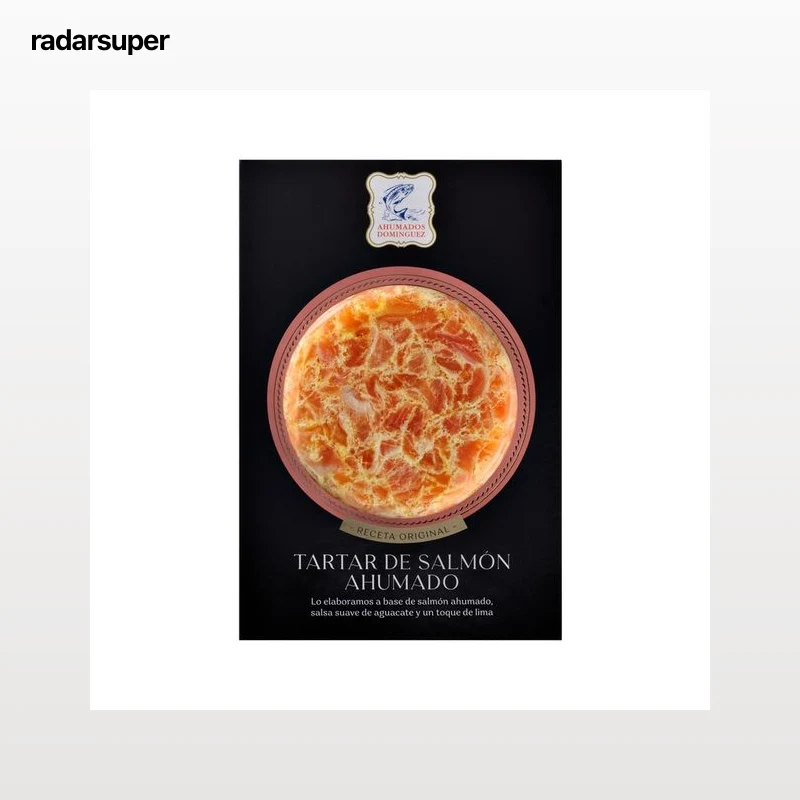 AHUMADOS DOMINGUEZ Tartar de salmón ahumado con salsa de aguacate 150 g.