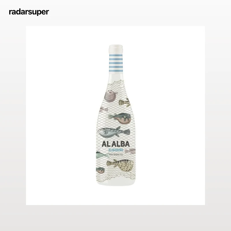 ALALBA  Vino blanco albariño con D.O. Rias Baixas botella de 75 cl.