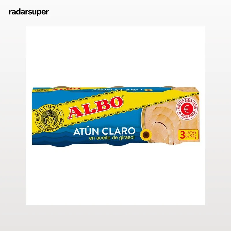 ALBO Atún claro en aceite de girasol 276 g.