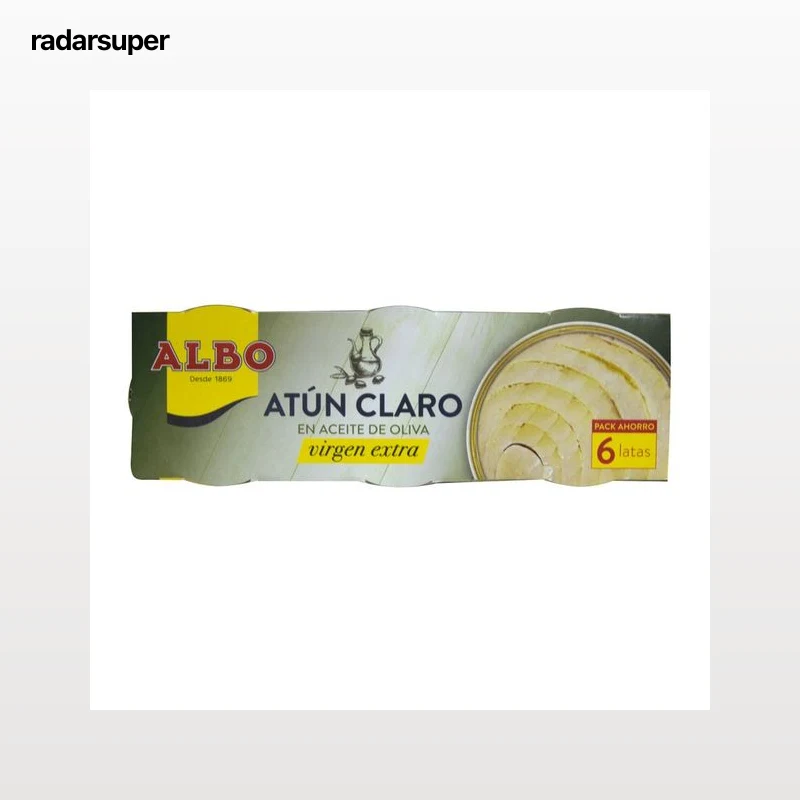 ALBO Atún claro en aceite de oliva virgen extra 6 uds. X 48 g.