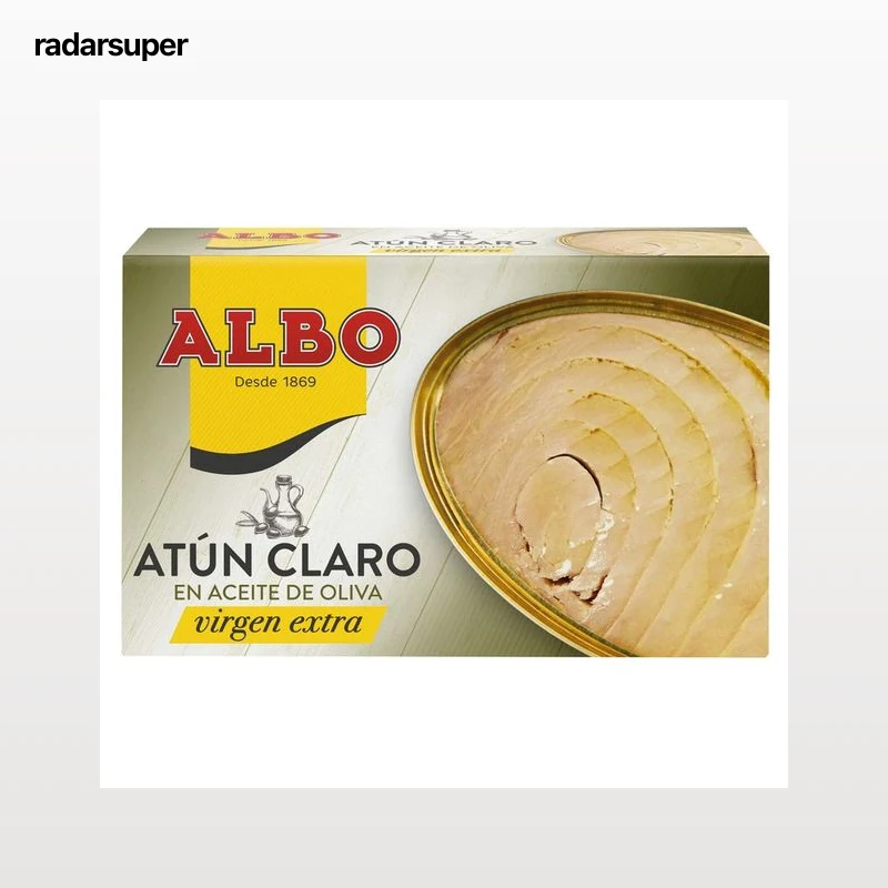 ALBO Atún claro en aceite de oliva virgen extra lata de 82 g.