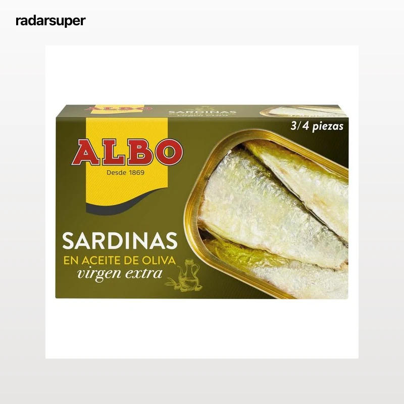 ALBO Sardinas en aceite de oliva virgen lata de 85 g.