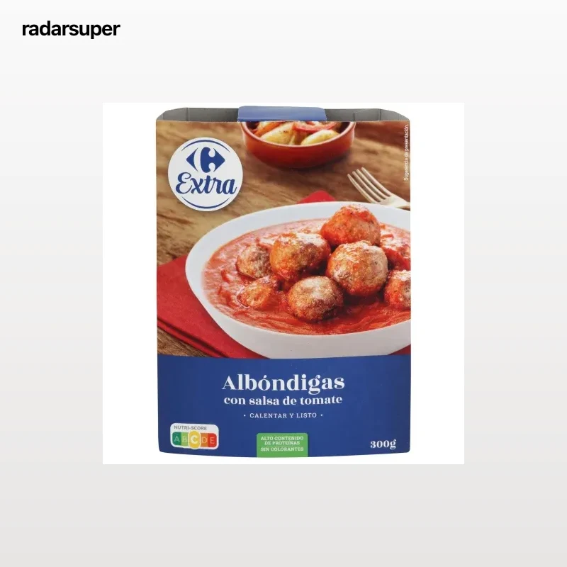 Albóndigas con salsa de tomate Extra Carrefour 300 g.