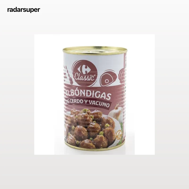 Albóndigas de cerdo y vacuno Classic Carrefour sin gluten 415 g.