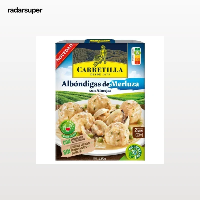 Albóndigas de merluza con almejas Carretilla sin gluten 320 g.