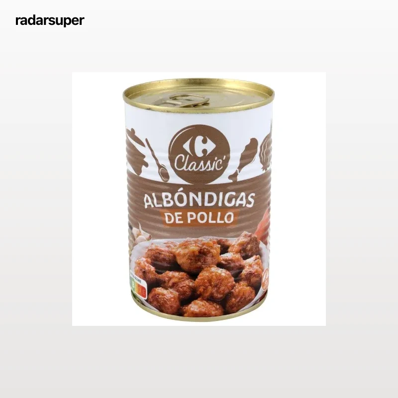 Albóndigas de pollo Classic Carrefour sin gluten 415 g.