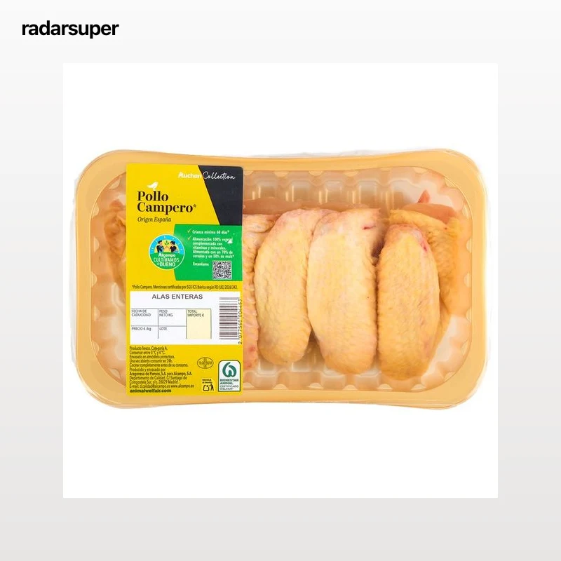 ALCAMPO CULTIVAMOS LO BUENO Alitas de pollo campero enteras, bandeja