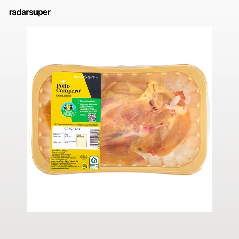 ALCAMPO CULTIVAMOS LO BUENO Carcasa de pollo campero, bandeja.