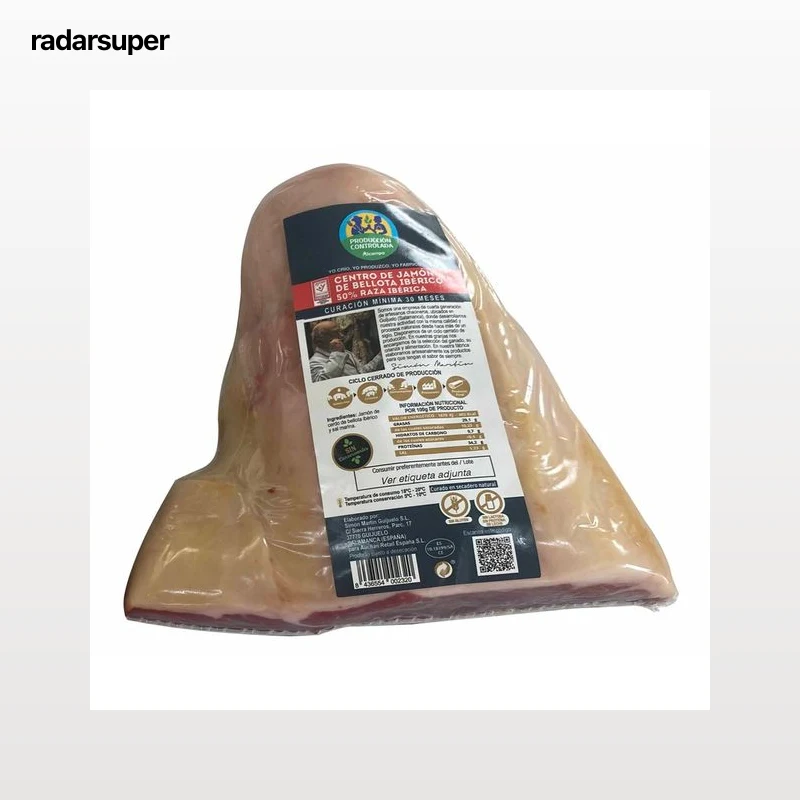 ALCAMPO CULTIVAMOS LO BUENO Centro jamón de bellota ibérico 50% raza ibérica. - Loncha fina 1 mm