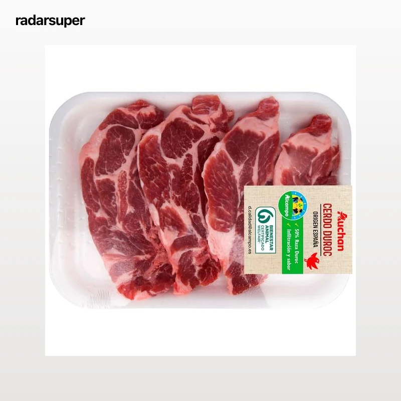 ALCAMPO CULTIVAMOS LO BUENO Chuletas de aguja de cerdo raza Duroc