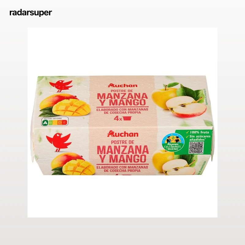 ALCAMPO CULTIVAMOS LO BUENO Compota de manzana y mango pack 4 uds. x 100 g.