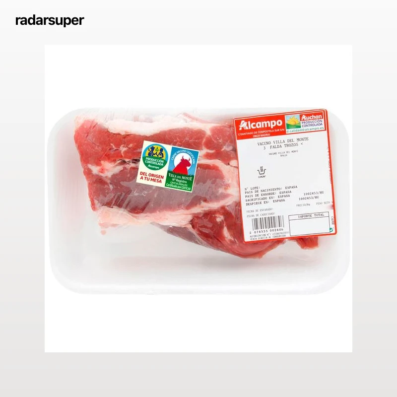 ALCAMPO CULTIVAMOS LO BUENO Costilla añojo Villa del Monte bandeja.