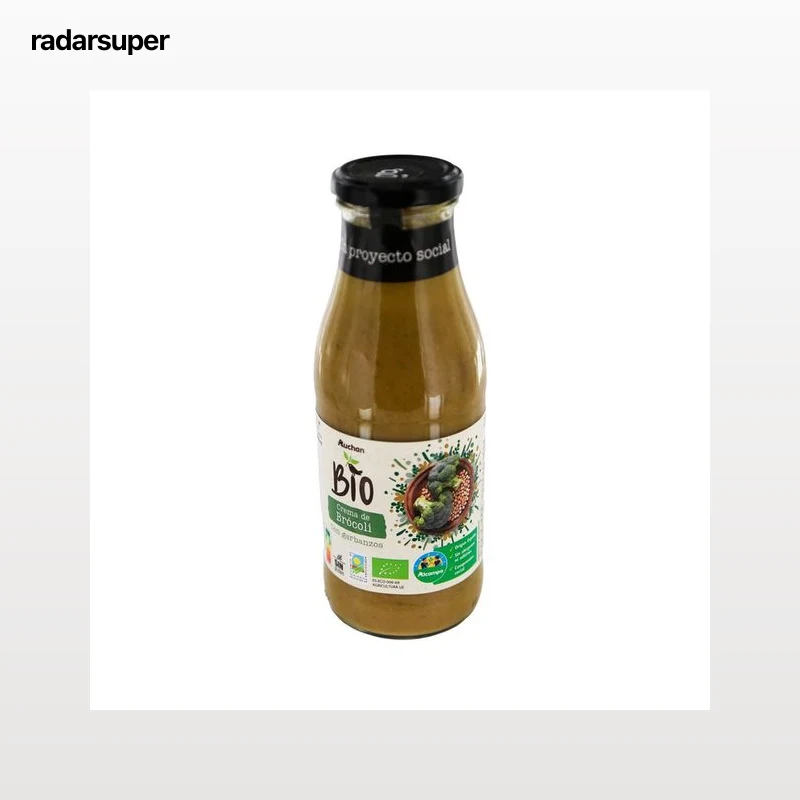 ALCAMPO CULTIVAMOS LO BUENO ECOLÓGICO Bio Crema de brócoli y garbanzos ecológica bote 500 ml.