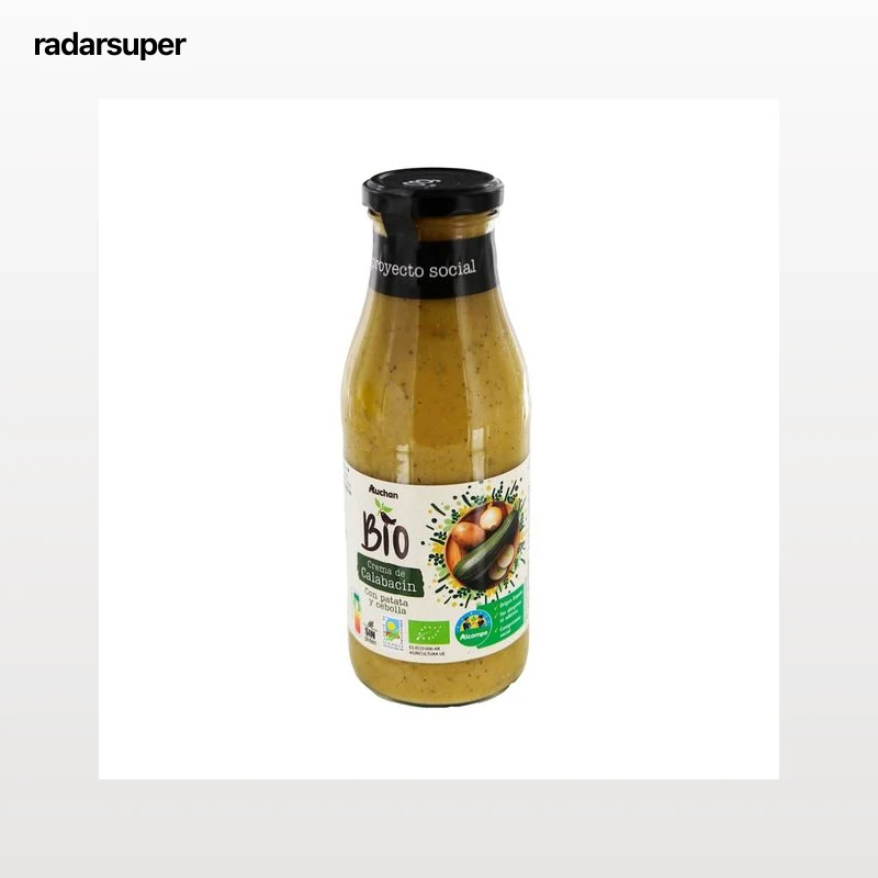 ALCAMPO CULTIVAMOS LO BUENO ECOLÓGICO Bio Crema de calabacín con patata y cebolla ecológicas bote 500 ml.