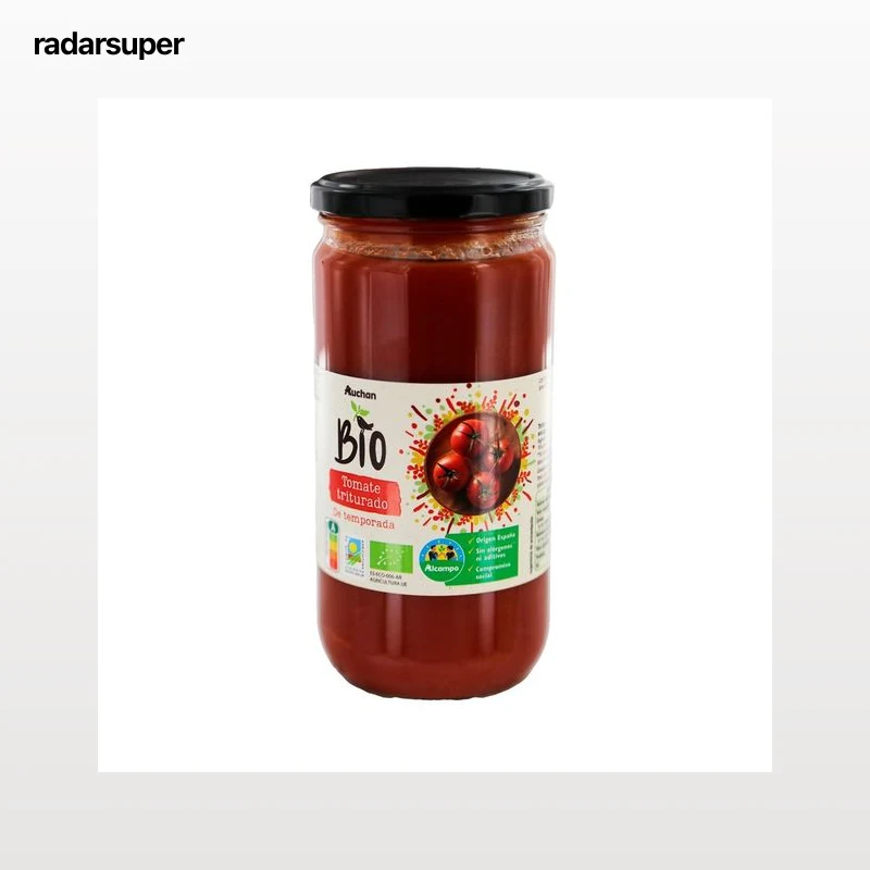 ALCAMPO CULTIVAMOS LO BUENO ECOLÓGICO Bio Tomate triturado ecológico de temporada, origen España bote 660 g.