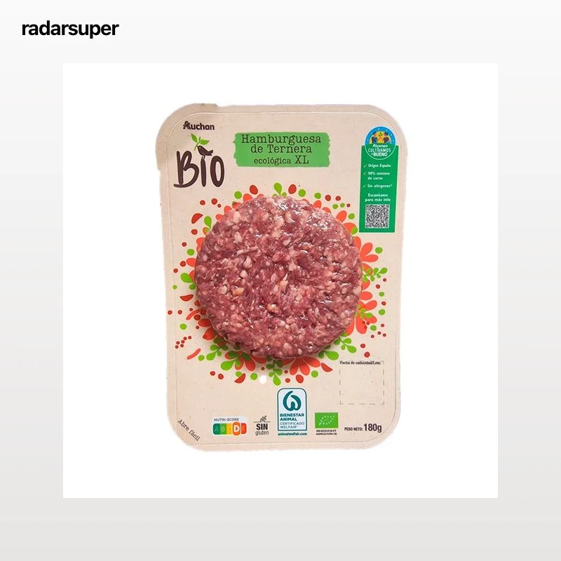 ALCAMPO CULTIVAMOS LO BUENO ECOLÓGICO Hamburguesa de ternera bio XL 180 g.