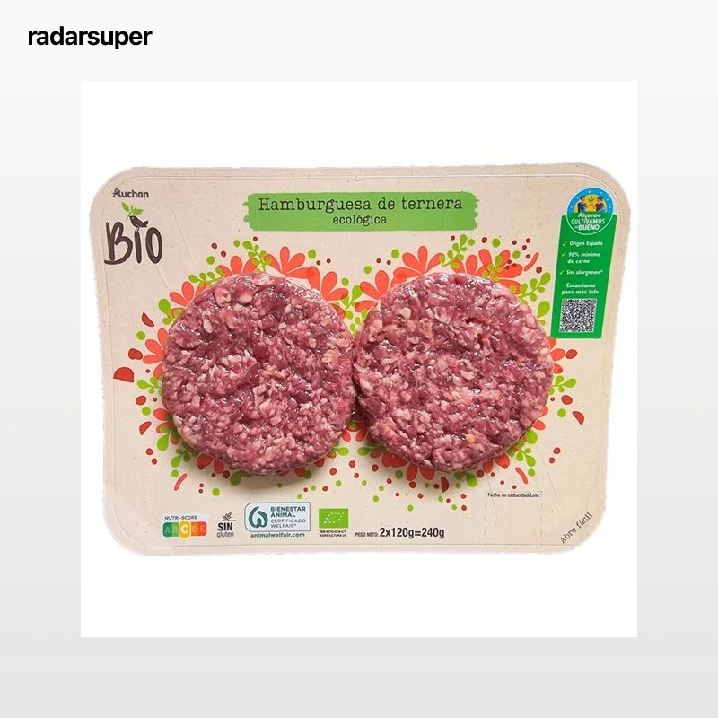 ALCAMPO CULTIVAMOS LO BUENO ECOLÓGICO Hamburguesas de tenernera ecológica  2 x 120 g.
