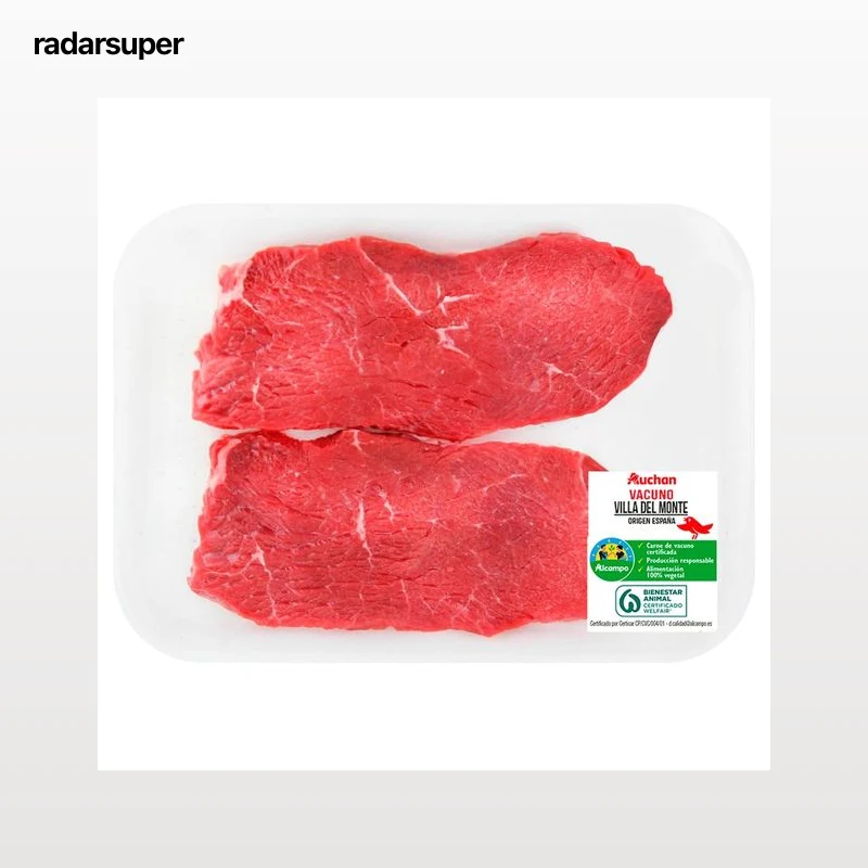 ALCAMPO CULTIVAMOS LO BUENO Filetes de 1ª A de vacuno Villa del monte, ideales para plancha o freir.