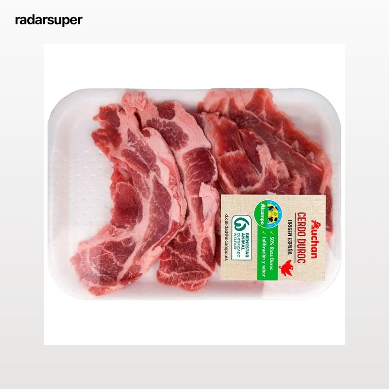 ALCAMPO CULTIVAMOS LO BUENO Filetes de aguja de cerdo raza Duroc.