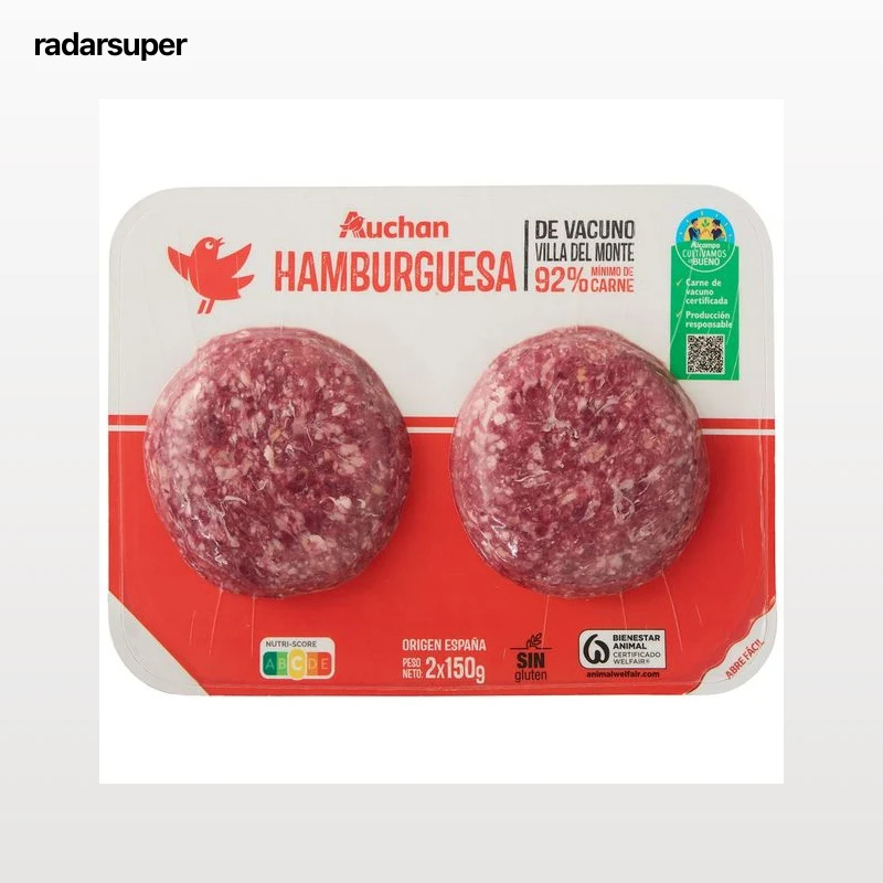 ALCAMPO CULTIVAMOS LO BUENO Hamburguesas de vacuno Villa del Monte  2 x 150 g.