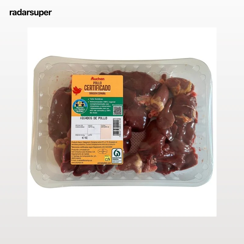 ALCAMPO CULTIVAMOS LO BUENO Higaditos y corazones de pollo certificado.