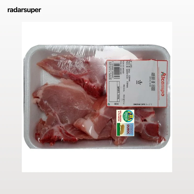 ALCAMPO CULTIVAMOS LO BUENO Huesos de espinazo fresco de cerdo raza Duroc, especiales para cocciones