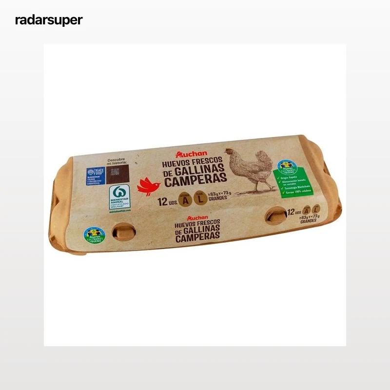 ALCAMPO CULTIVAMOS LO BUENO  Huevos de gallinas camperas clase L y cat. A 12 uds.