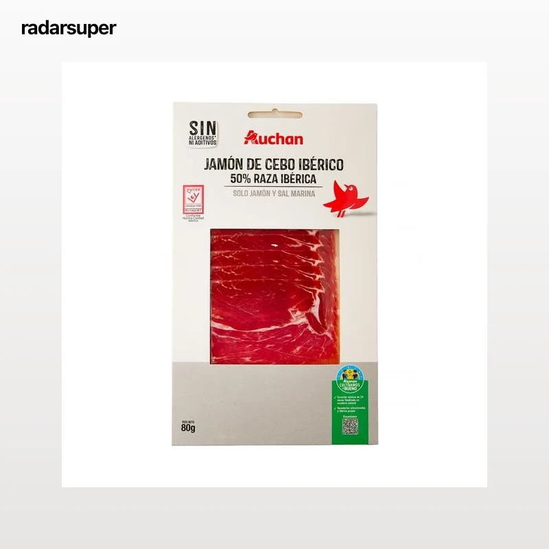 ALCAMPO CULTIVAMOS LO BUENO  Jamón de cebo ibérico (50% raza ibérica)  80 g.