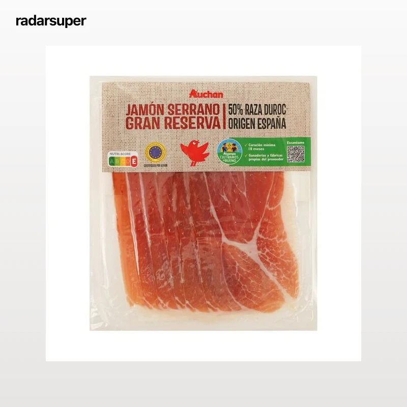 ALCAMPO CULTIVAMOS LO BUENO  Jamón gran reserva (50% raza Duroc), cortado en lonchas 100 g.