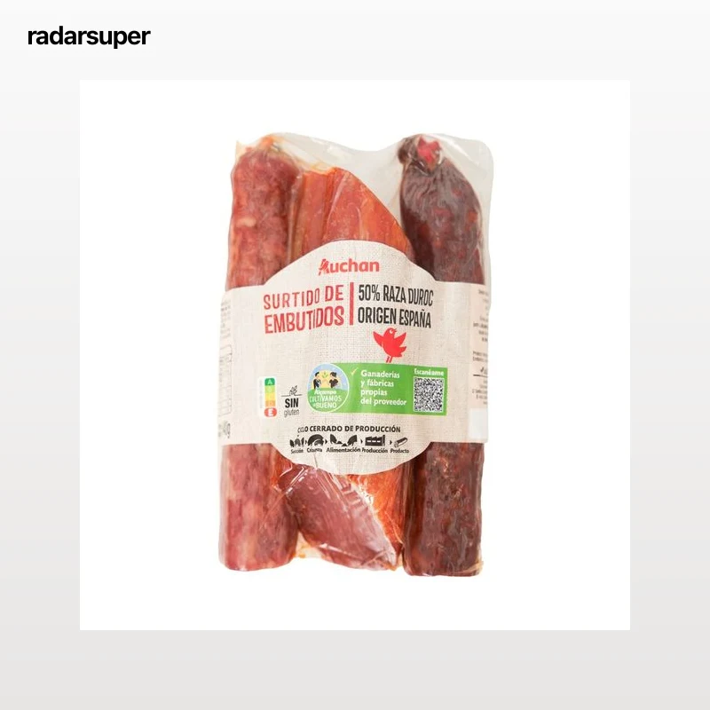 ALCAMPO CULTIVAMOS LO BUENO  Lote de embutidos 50% DUROC lomo (400g.), chorizo (270g.) y salchichón (270g.)
