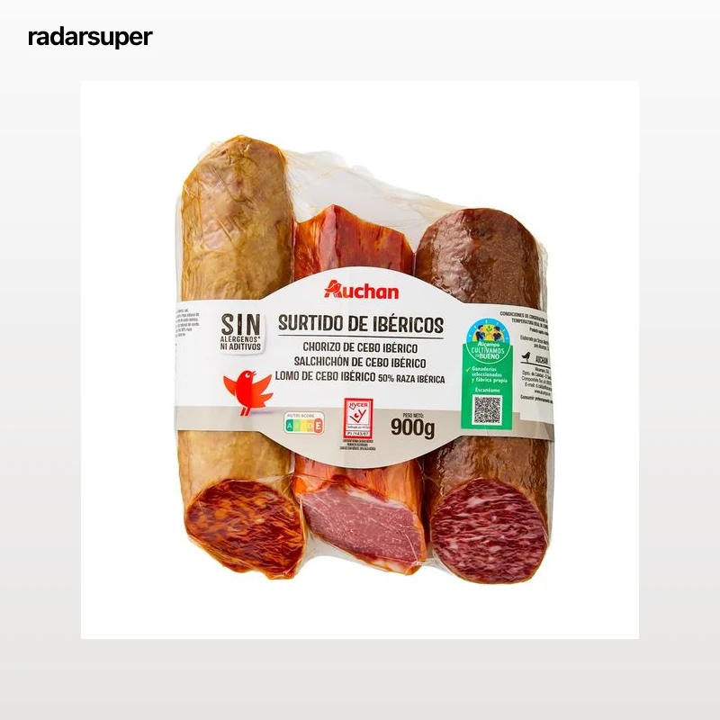 ALCAMPO CULTIVAMOS LO BUENO Lote de embutidos ibéricos lomo cebo (300g.), chorizo cebo (300g.) y salchichón cebo (300g.)