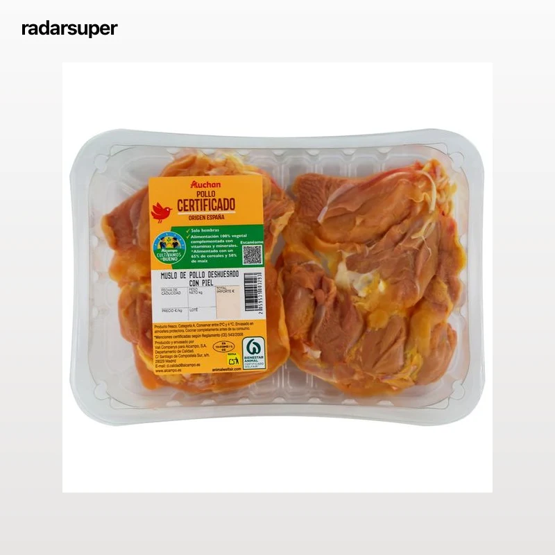 ALCAMPO CULTIVAMOS LO BUENO  Muslos de pollo certificado, deshuesado y con piel (escalopes).
