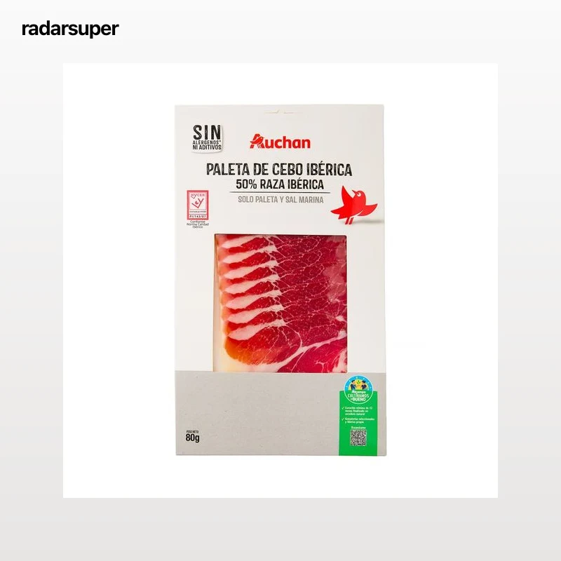 ALCAMPO CULTIVAMOS LO BUENO  Paleta ibérica de cebo (50% raza ibérica), cortada en lonchas  80 g.